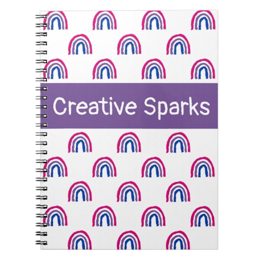 Creative Bi Bisexual Prix Pinted Crayon Rainbow Notizblock (Vorderseite)