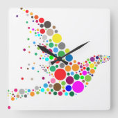 Creative Bird Quadratische Wanduhr (Vorderseite)