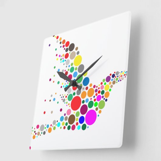 Creative Bird Quadratische Wanduhr (Winkel)