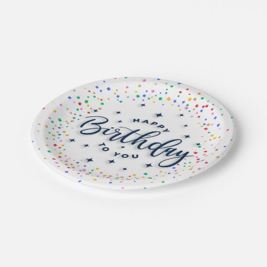 Creative Birthday Paper Plate Pappteller (Schrägansicht)