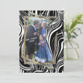 Creative Black and White Seamless Abstrakt Einladung (Stehend Vorderseite)