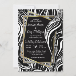 Creative Black and White Seamless Abstrakt Einladung