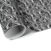 Creative Black and White Seamless Abstrakt Geschenkpapier (Rolleneckpunkt)