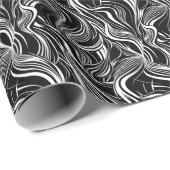 Creative Black and White Seamless Abstrakt Geschenkpapier (Rolleneckpunkt)