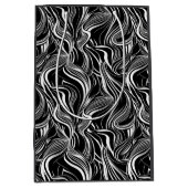 Creative Black and White Seamless Abstrakt Mittlere Geschenktüte (Vorderseite)