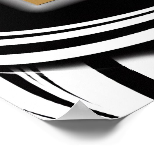 Creative Black and White Seamless Abstrakt Poster (Ecke)