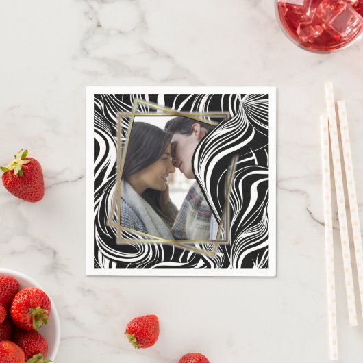 Creative Black and White Seamless Abstrakt Serviette (Beispiel)