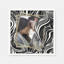 Creative Black and White Seamless Abstrakt Serviette