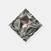 Creative Black and White Seamless Abstrakt Serviette (Ecke)