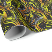 Creative Black, gelb, orange Nahtlos Abstrakt Geschenkpapier (Rolleneckpunkt)