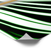 Creative Black, White & Green Nahtlos Abstrakt Poster (Ecke)