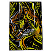 Creative Black, Yellow & O Nahtlos Abstrakt Mittlere Geschenktüte (Rückseite)