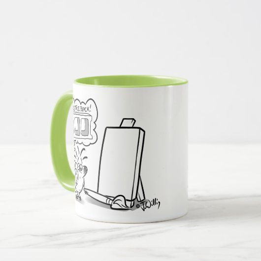 CREATIVE BLOCK von Jeff Willis Art Tasse (Vorderseite Links)