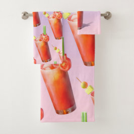 Creative Bloody Mary Cocktail Badhandtuch Set