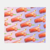 Creative Bloody Mary Cocktail Fleecedecke (Vorderseite (Horizontal))