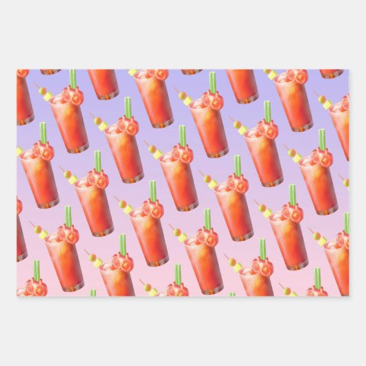 Creative Bloody Mary Cocktail Geschenkpapier Set (Vorderseite 2)