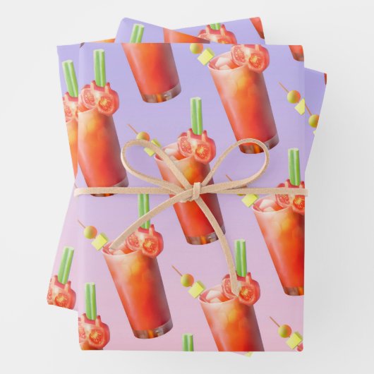 Creative Bloody Mary Cocktail Geschenkpapier Set (Beispiel)