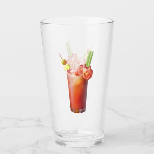 Creative Bloody Mary Cocktail Glas (Vorderseite)