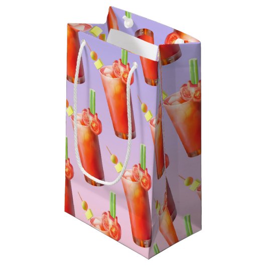 Creative Bloody Mary Cocktail Kleine Geschenktüte (Vorderseite Schrägansicht)