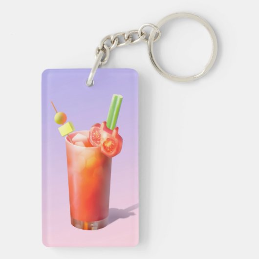 Creative Bloody Mary Cocktail Schlüsselanhänger (Rückseite)