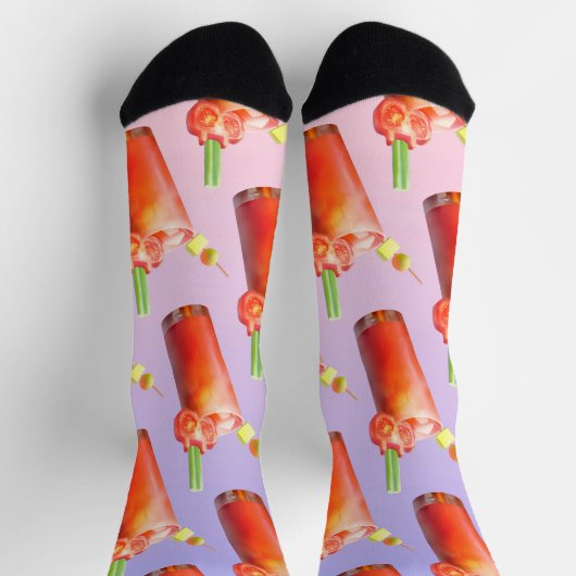 Creative Bloody Mary Cocktail Socken (Oben)