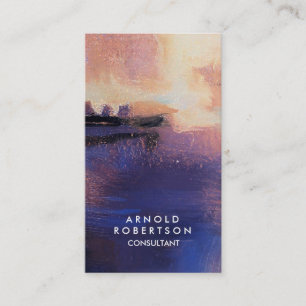 Creative Blue Abstrakt Modern Elegant Visitenkarte