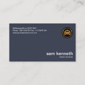 Creative Blue Airplane Runway Airport Taxi Visitenkarte (Rückseite)