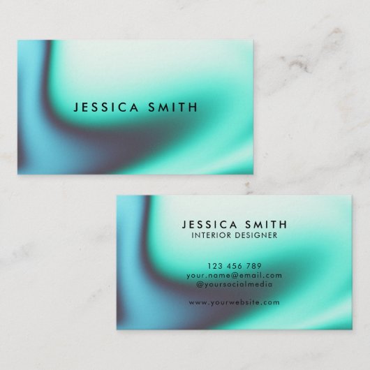 Creative Blue Colorful Einzigartig Moderne Visitenkarte (Vorne/Hinten)