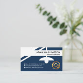 Creative Blue Electrical Light Bulb Switch Border Visitenkarte (Stehend Vorderseite)