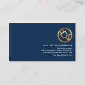 Creative Blue Electrical Light Bulb Switch Border Visitenkarte (Rückseite)