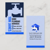 Creative Blue Faucet Klempnerei Visitenkarte (Vorne/Hinten)