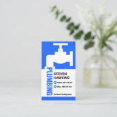 Creative Blue Faucet Plumbing Leak Visitenkarte (Stehend Vorderseite)