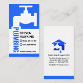 Creative Blue Faucet Plumbing Leak Visitenkarte (Vorne/Hinten)