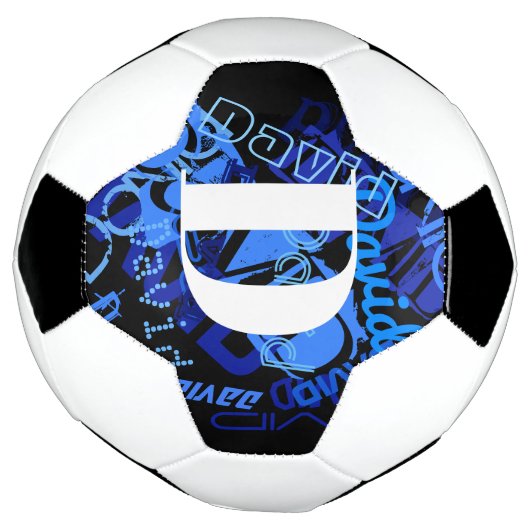 Creative Blue Monogram Fußball (Gedreht)
