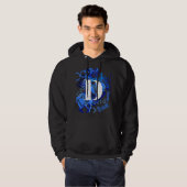 Creative Blue Monogram Hoodie (Vorne ganz)