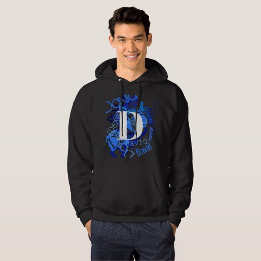 Creative Blue Monogram Hoodie (Vorne ganz)