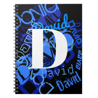 Creative Blue Monogram Notizblock