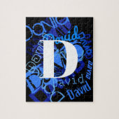Creative Blue Monogram Puzzle (Vertikal)