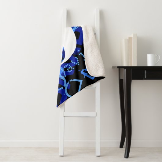 Creative Blue Monogram Sherpadecke (Beispiel)