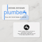 Creative Blue Plumber Pipe System Plumbing Works Visitenkarte (Vorne/Hinten)