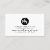 Creative Blue Plumber Pipeline Waterflow Visitenkarte (Rückseite)