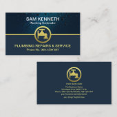 Creative Blue Water Drop Gold Faucet Plumber Visitenkarte (Vorne/Hinten)