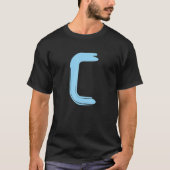 Creative Bold Light Blue Letter C - Design Alphabe T-Shirt (Vorderseite)