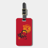 Creative Bold Red Chinoiserie Tiger Symbol Gepäckanhänger (Vorderseite vertikal)