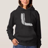 Creative Bold White Letter L   Alphabet  Marker Hoodie (Vorderseite)