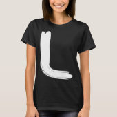 Creative Bold White Letter L Alphabet Marker T-Shirt (Vorderseite)