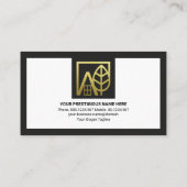 Creative Border Frame Gold Landschaft Handyman Visitenkarte (Rückseite)