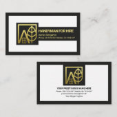 Creative Border Frame Gold Landschaft Handyman Visitenkarte (Vorne/Hinten)