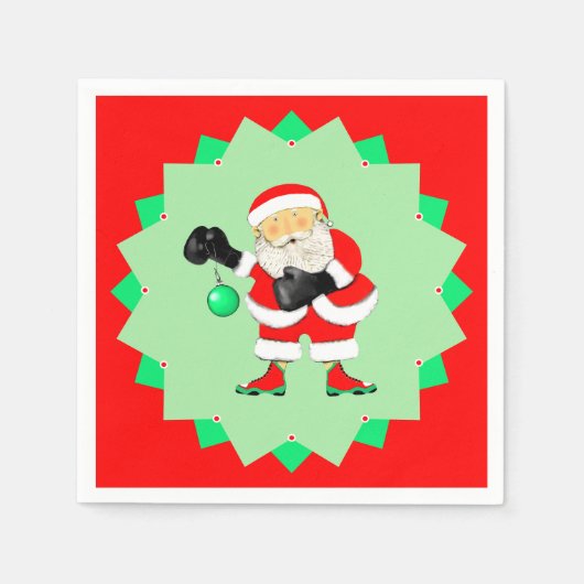 Creative Boxing Christmas Holiday Serviette (Vorderseite)