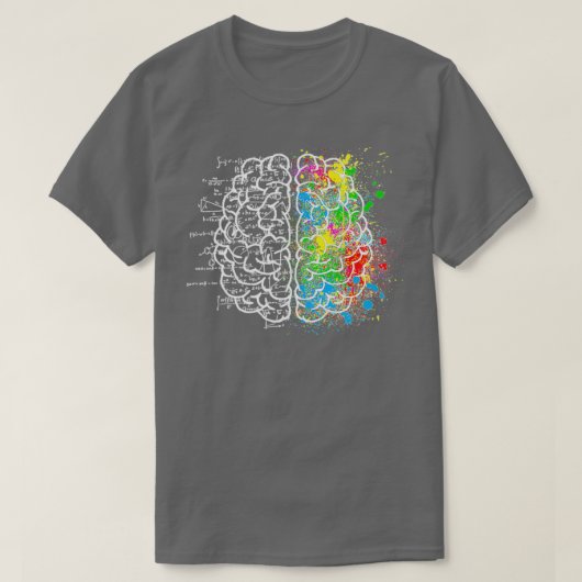 Creative Brain Art Science Math T-Shirt (Design vorne)